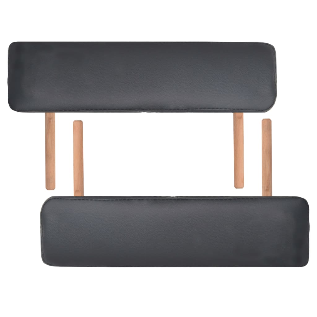 Massageliege 3-Zonen Mit Hocker Klappbar 10 Cm Sitz