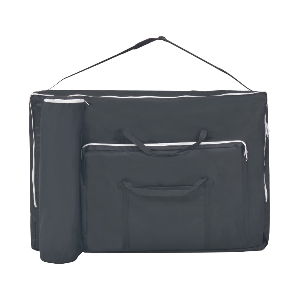 Massageliege 3-Zonen Mit Hocker Klappbar 10 Cm Sitz