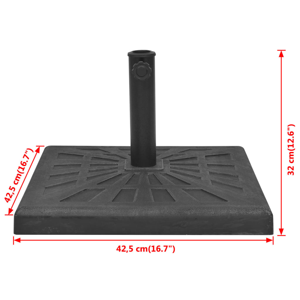 Sonnenschirmständer Quadratisch Schwarz