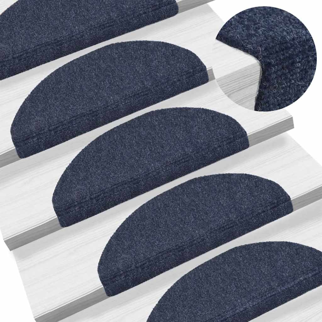 Stufenmatten Selbstklebend 15 Stk. Halbrund Groß Blau