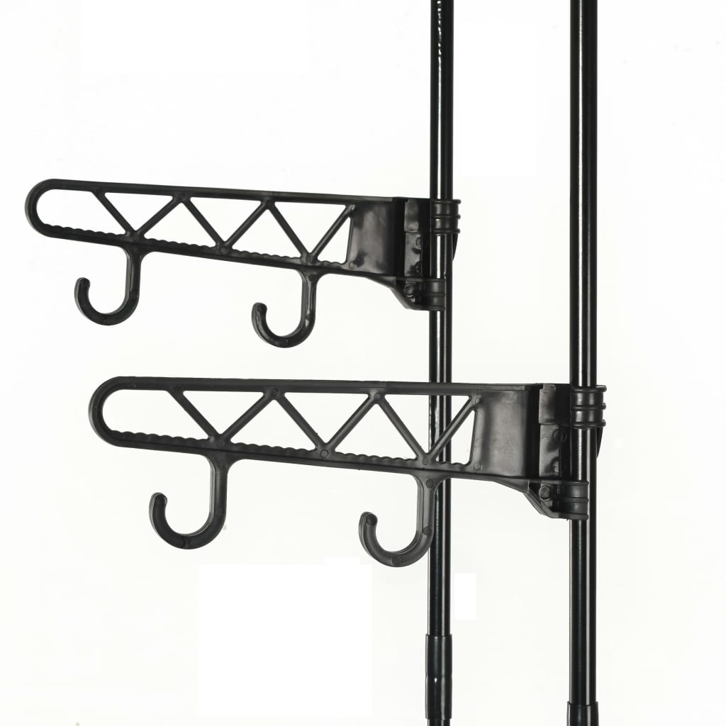 Kleiderständer Stahl Und Vliesstoff 55X28,5X175 Cm Schwarz