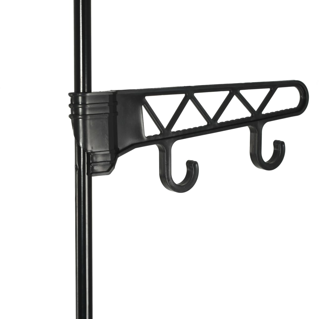 Kleiderständer Stahl Und Vliesstoff 55X28,5X175 Cm Schwarz