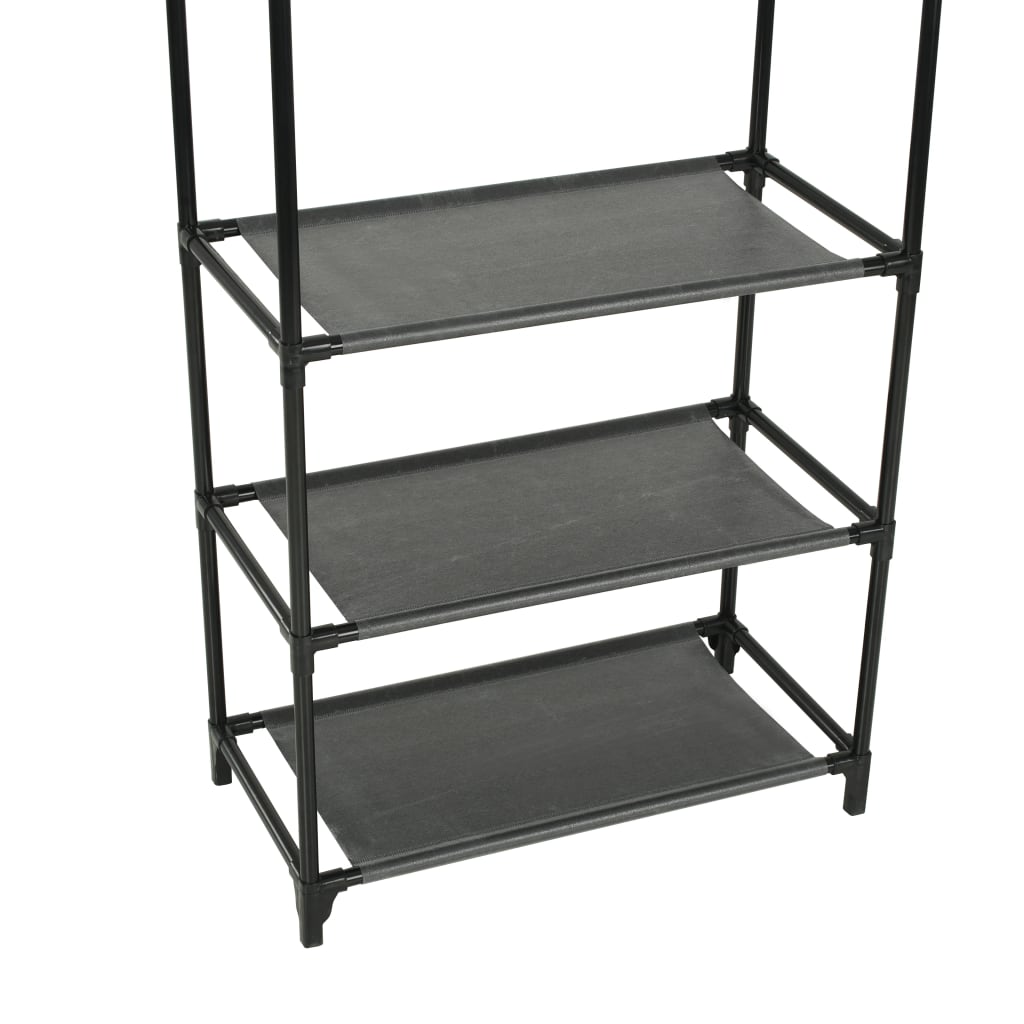 Kleiderständer Stahl Und Vliesstoff 55X28,5X175 Cm Schwarz