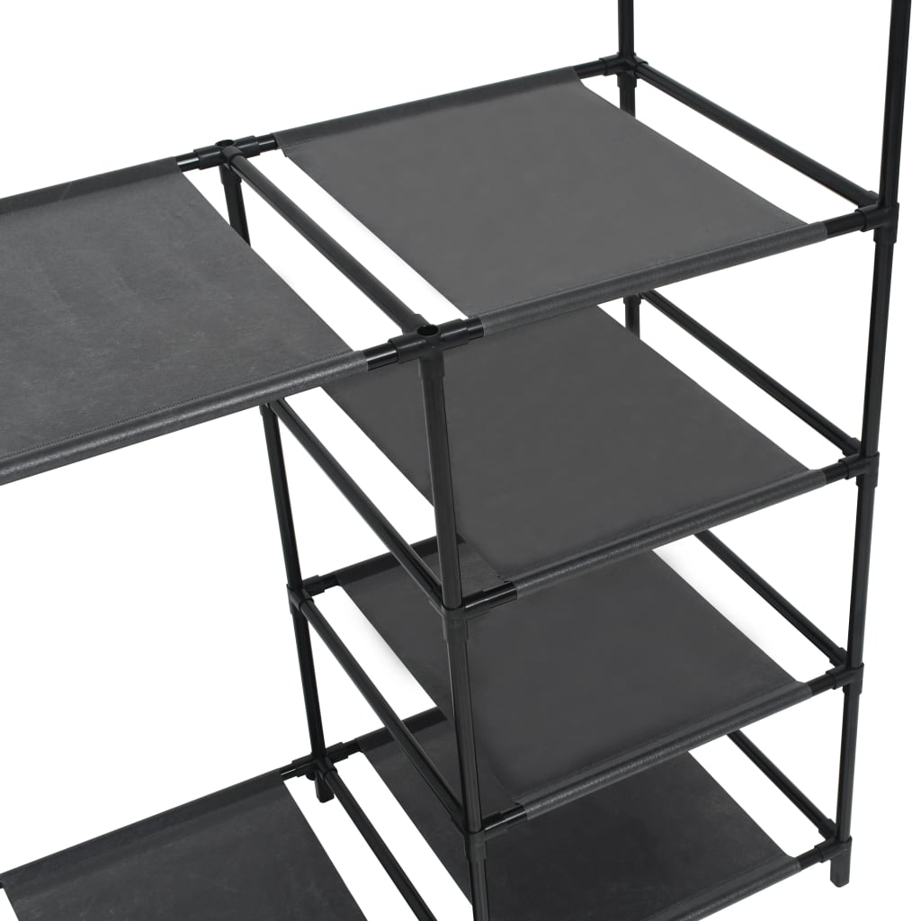 Kleiderständer Stahl Und Vliesstoff 87X44X158 Cm Schwarz
