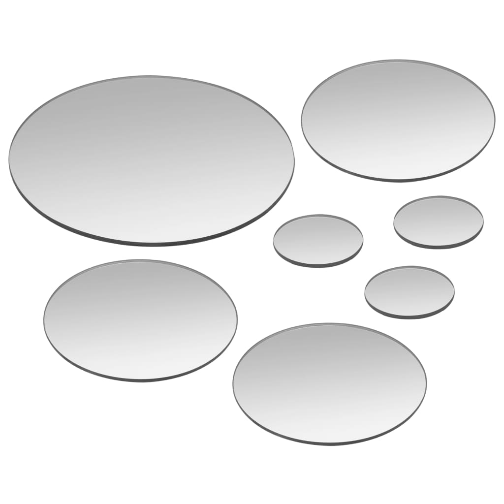 7-Teiliges Wandspiegelset Rundglas