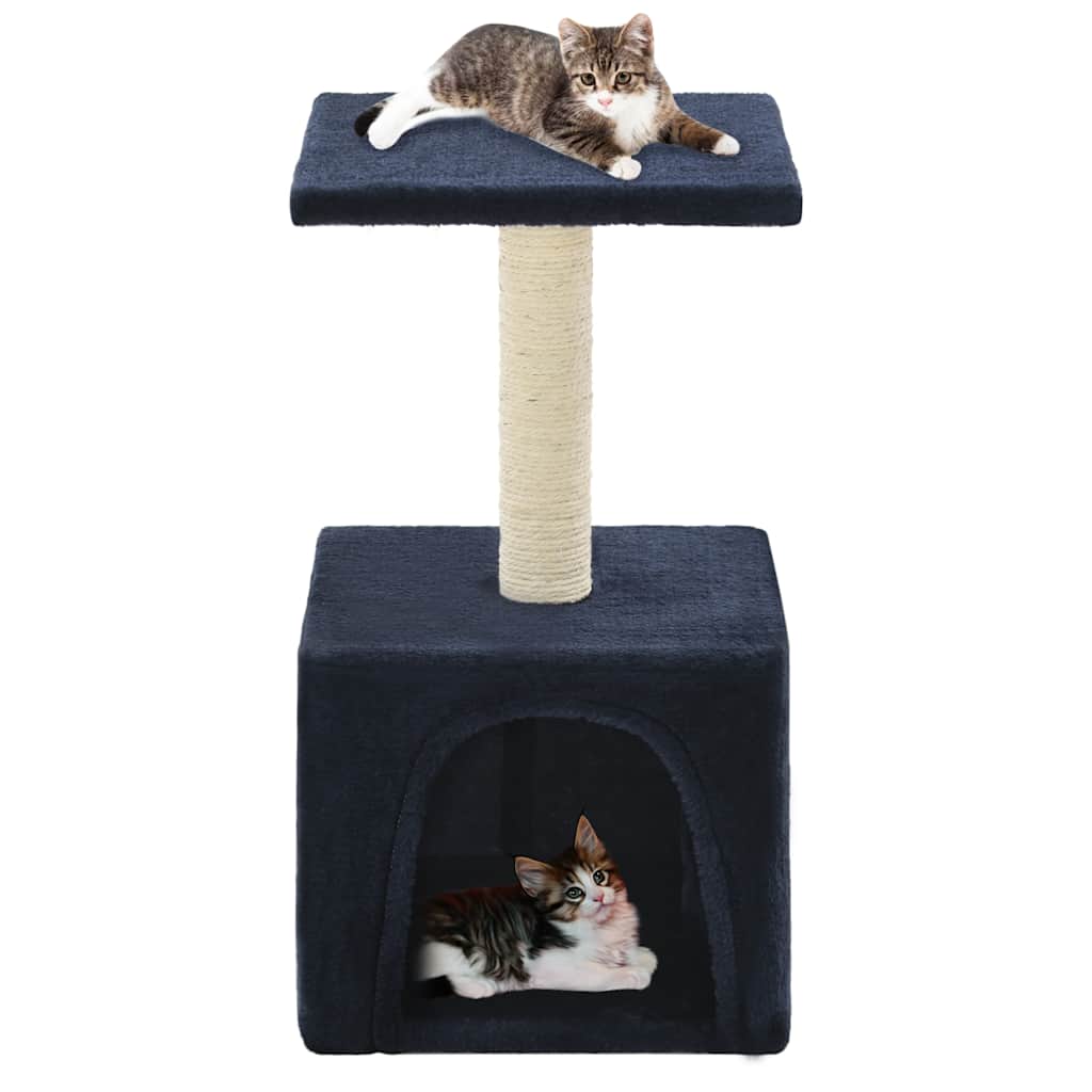 Katzen-Kratzbaum Sisal Beige Pfoten-Aufdruck