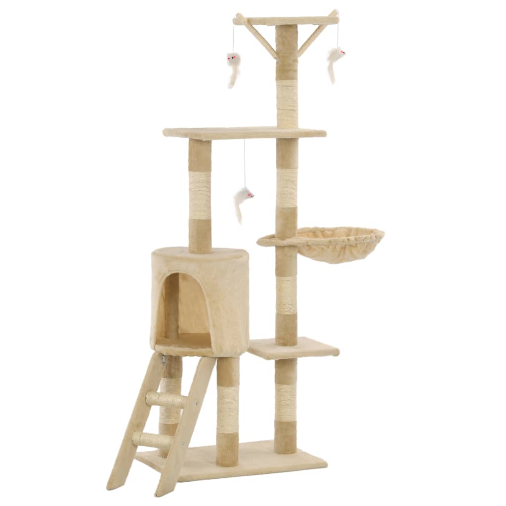 Katzen-Kratzbaum Mit Sisal-Säulen 138 Cm
