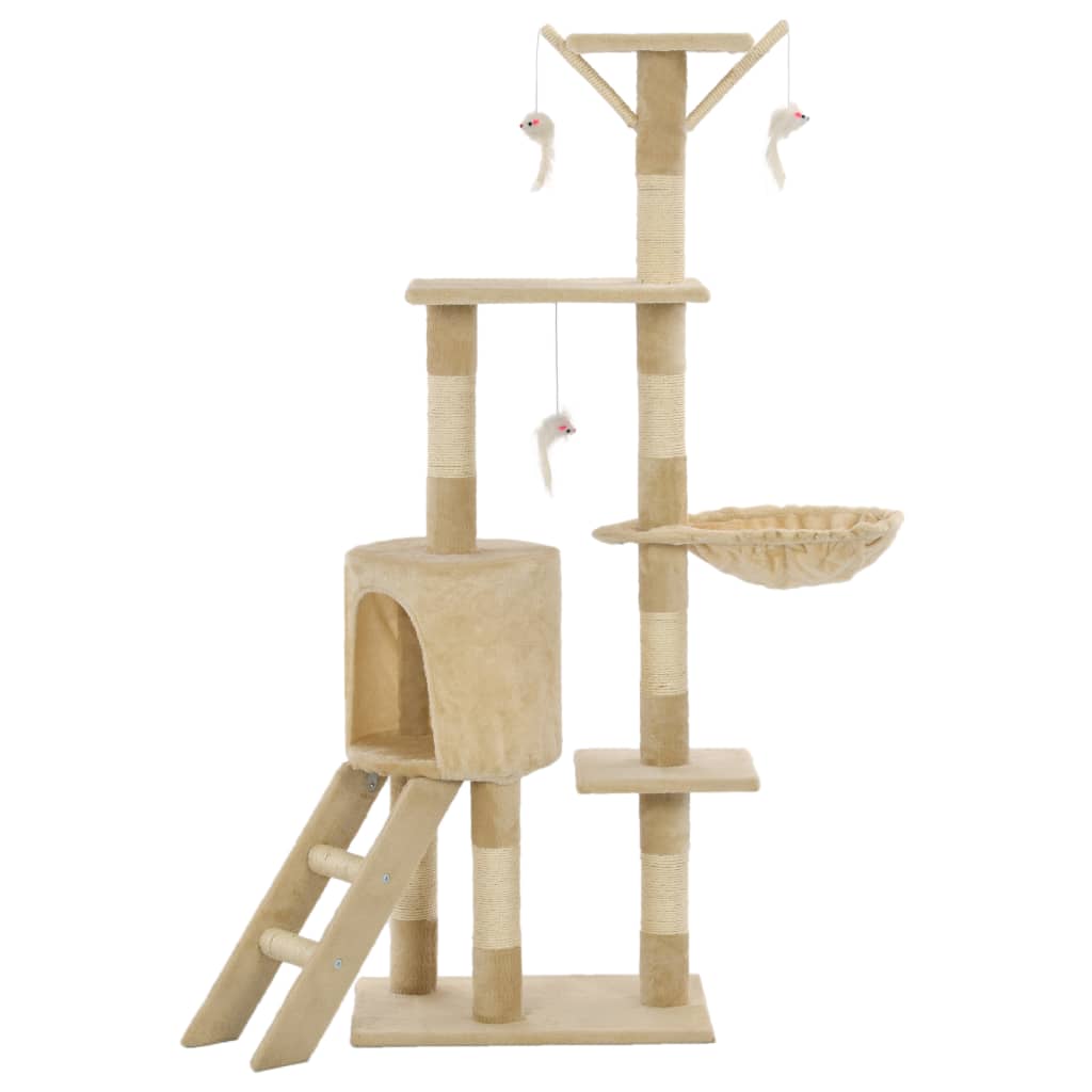 Katzen-Kratzbaum Mit Sisal-Säulen 138 Cm