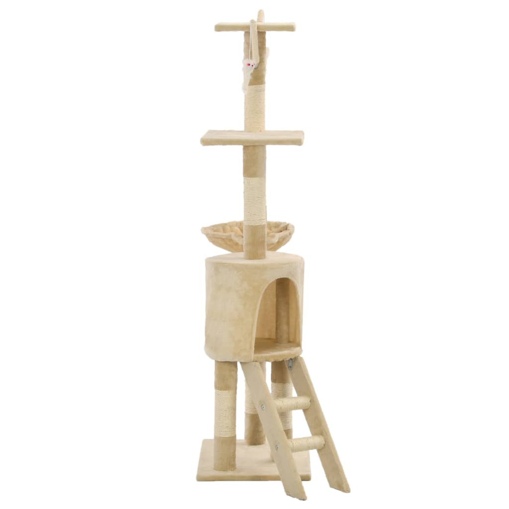 Katzen-Kratzbaum Mit Sisal-Säulen 138 Cm