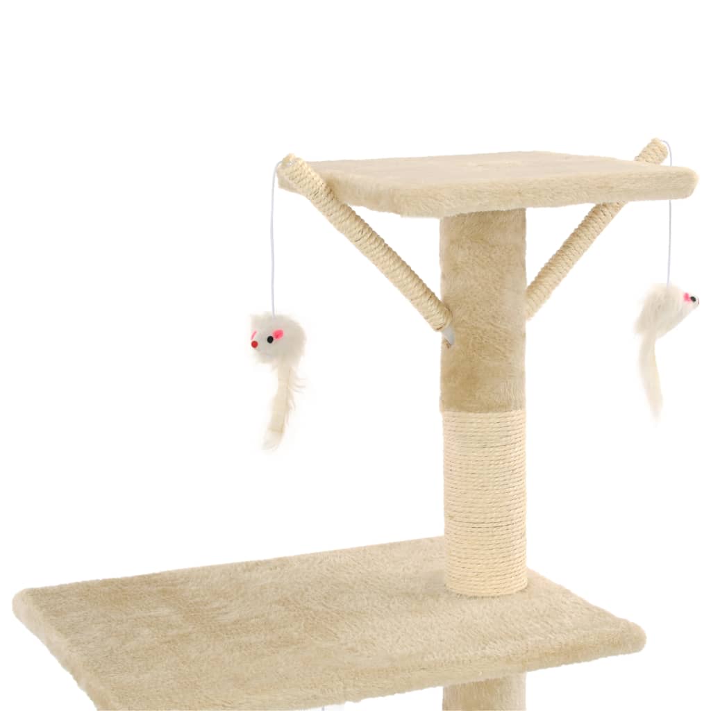 Katzen-Kratzbaum Mit Sisal-Säulen 138 Cm