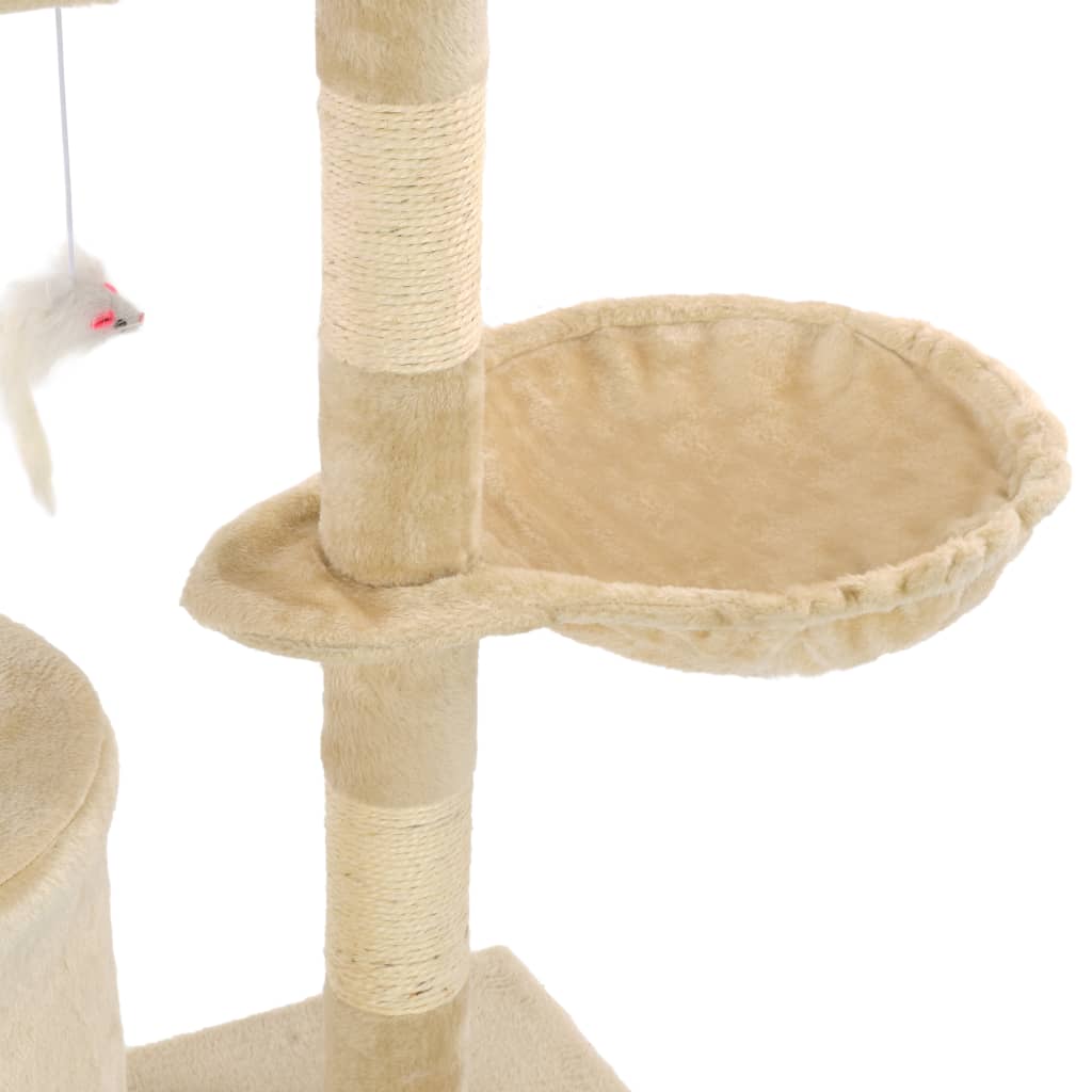 Katzen-Kratzbaum Mit Sisal-Säulen 138 Cm