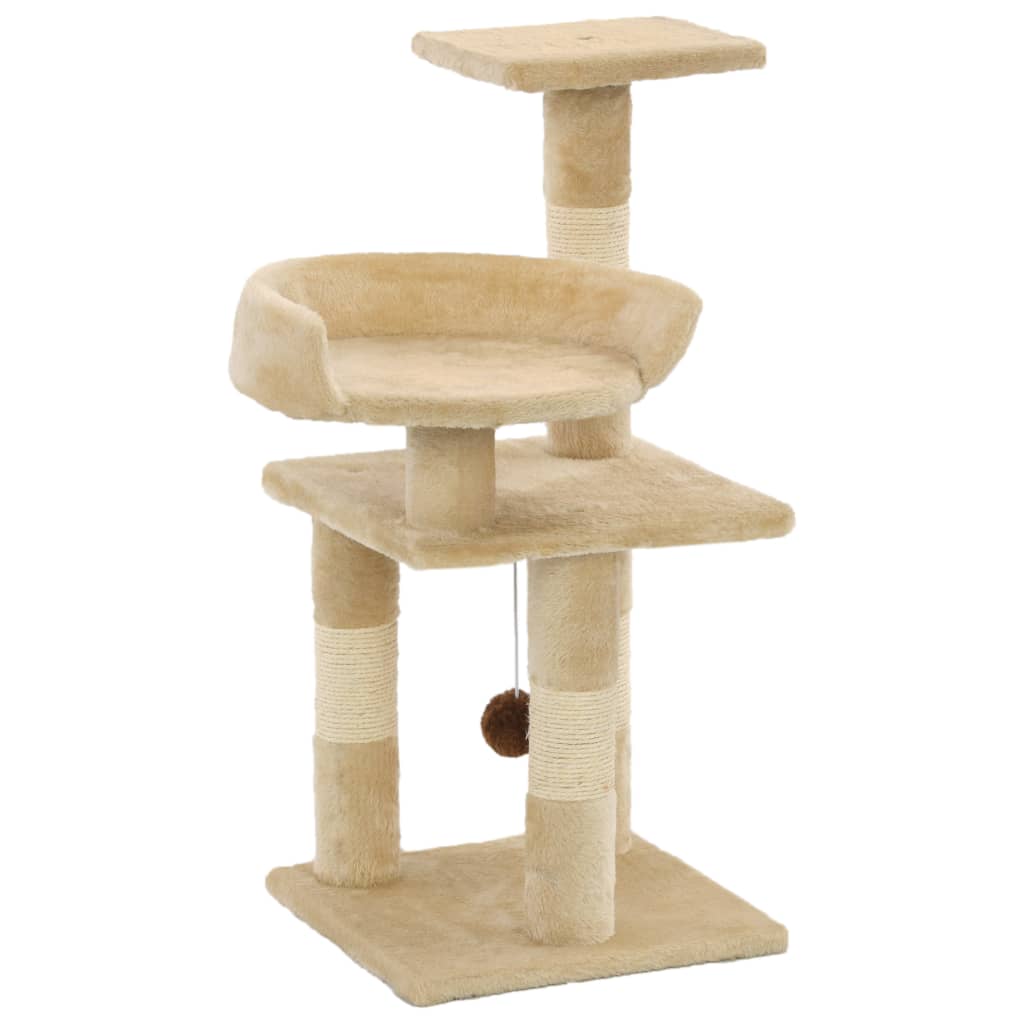 Katzen-Kratzbaum Mit Sisal-Säulen 65 Cm