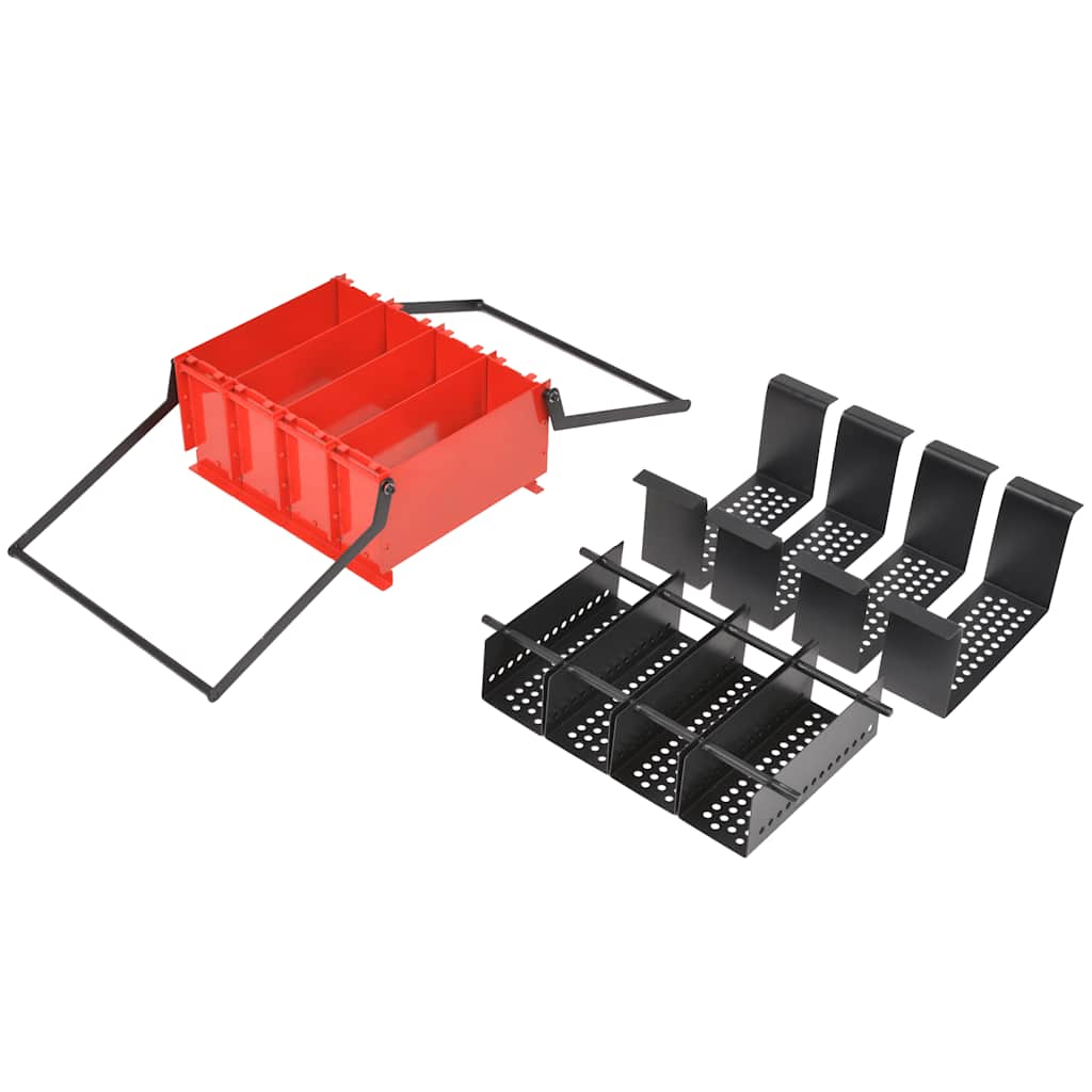 Papierbrikettpresse Stahl 38X31X18 Cm Schwarz Und Rot