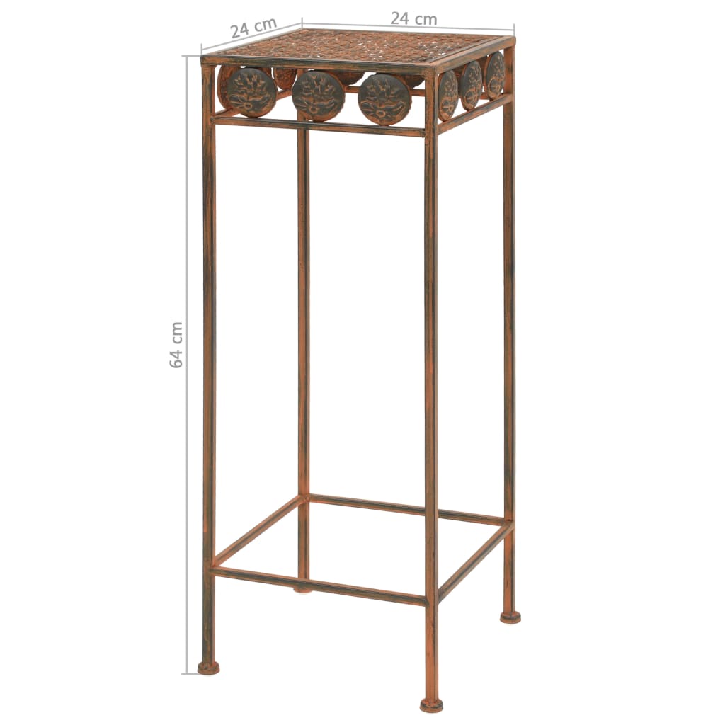 Pflanzenständer-Set 3-Tlg. Vintage-Stil Metall Rostfarben