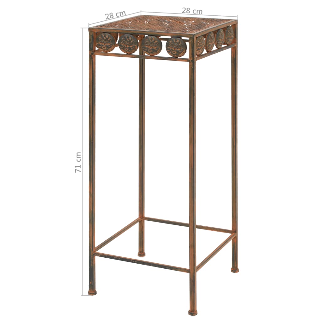 Pflanzenständer-Set 3-Tlg. Vintage-Stil Metall Rostfarben