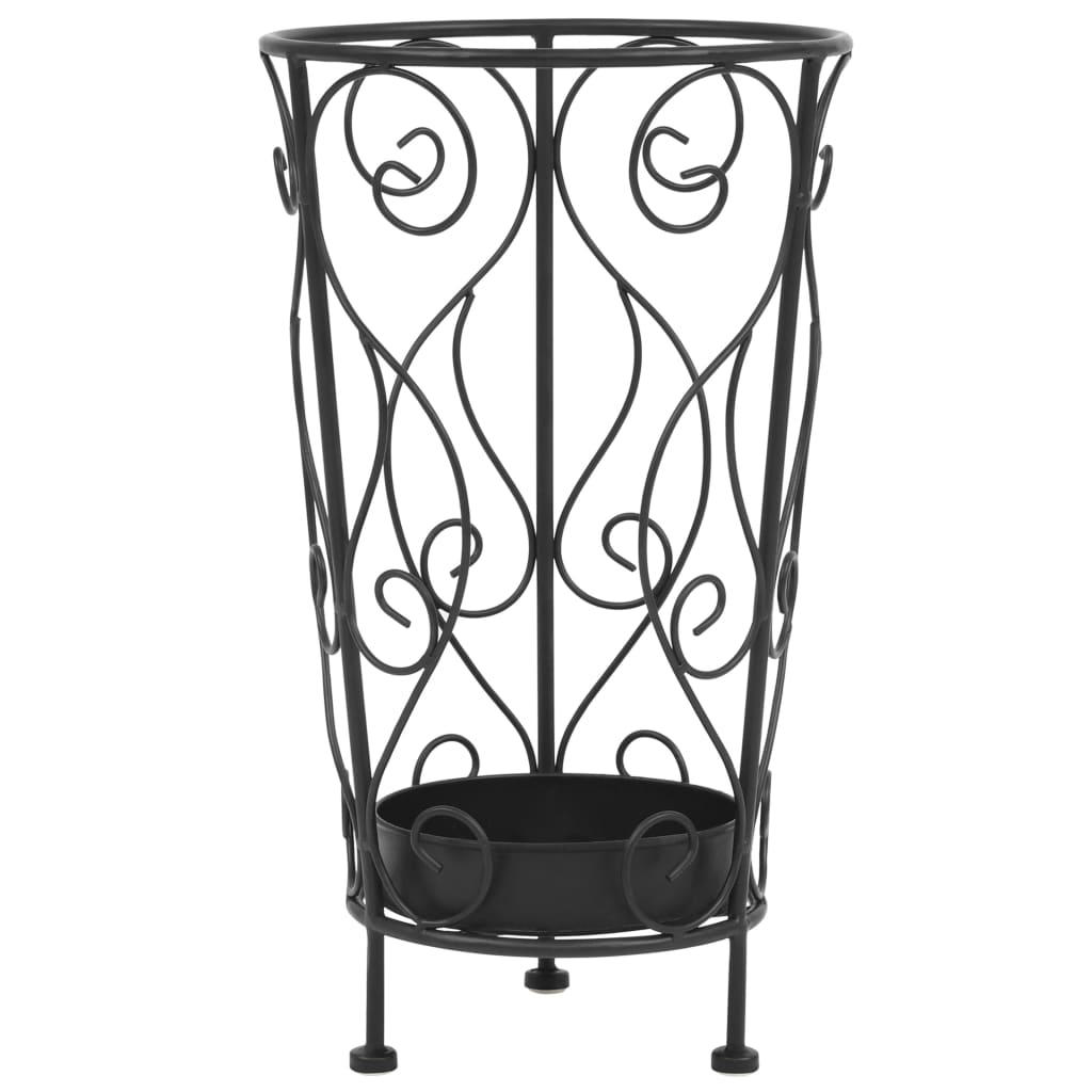 Regenschirmständer Vintage-Stil Metall 26 X 46 Cm Schwarz