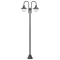 Garten-Pollerleuchte E27 220 Cm Aluminium 2-Laterne