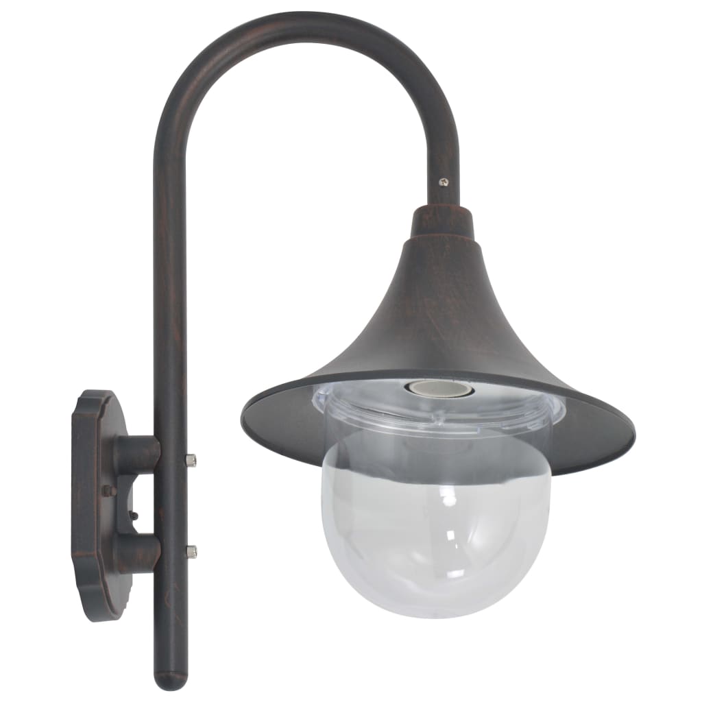 Garten-Wandleuchte E27 42 Cm Aluminium Bronze
