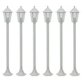 Garten-Pollerleuchte 6 Stk. E27 110 Cm Aluminium