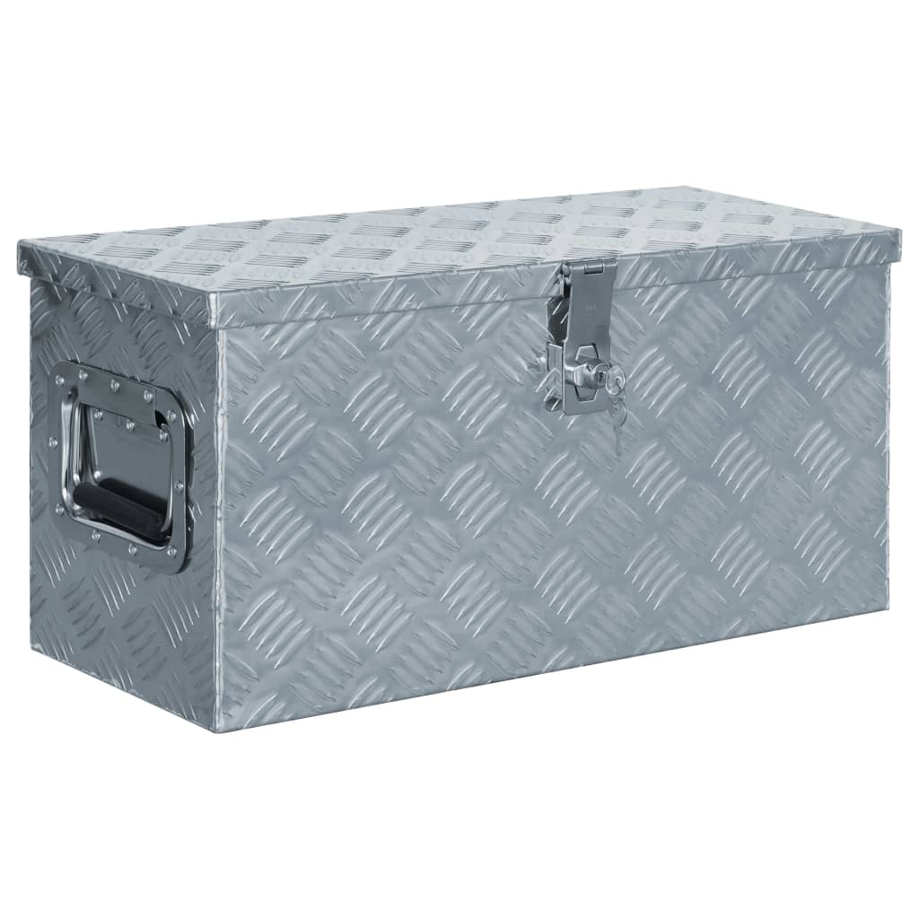 Aluminiumkiste 76,5×26,5×33 Cm N Silber