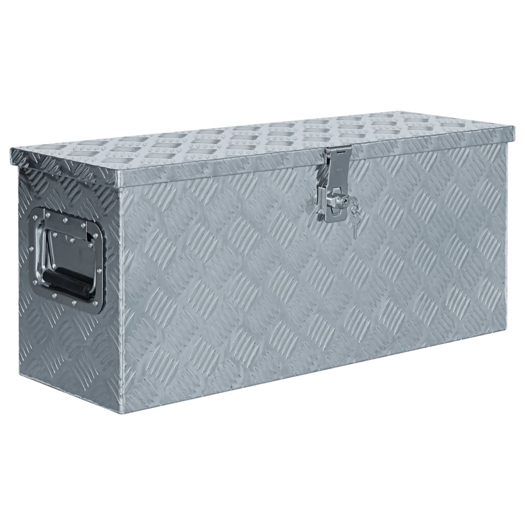 Aluminiumkiste 76,5×26,5×33 Cm N Silber