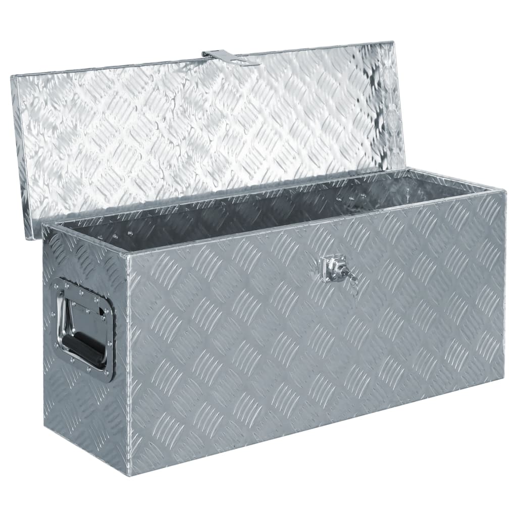 Aluminiumkiste 76,5×26,5×33 Cm N Silber
