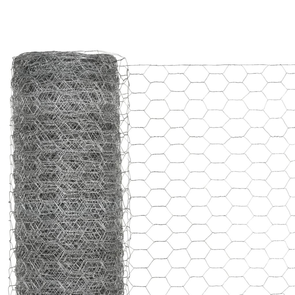 Drahtzaun Verzinkter Stahl 25X1,2 M N Silber
