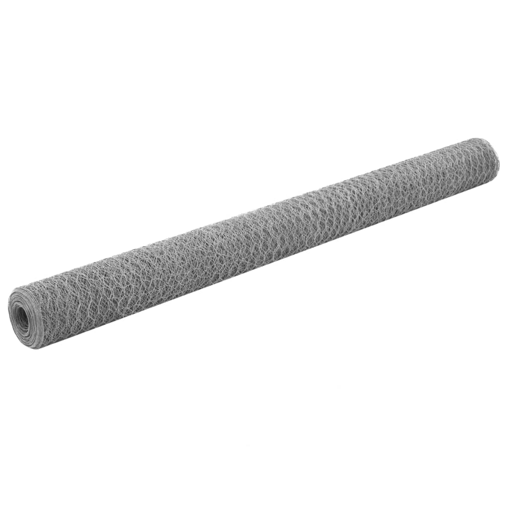 Drahtzaun Verzinkter Stahl 25X1,2 M N Silber