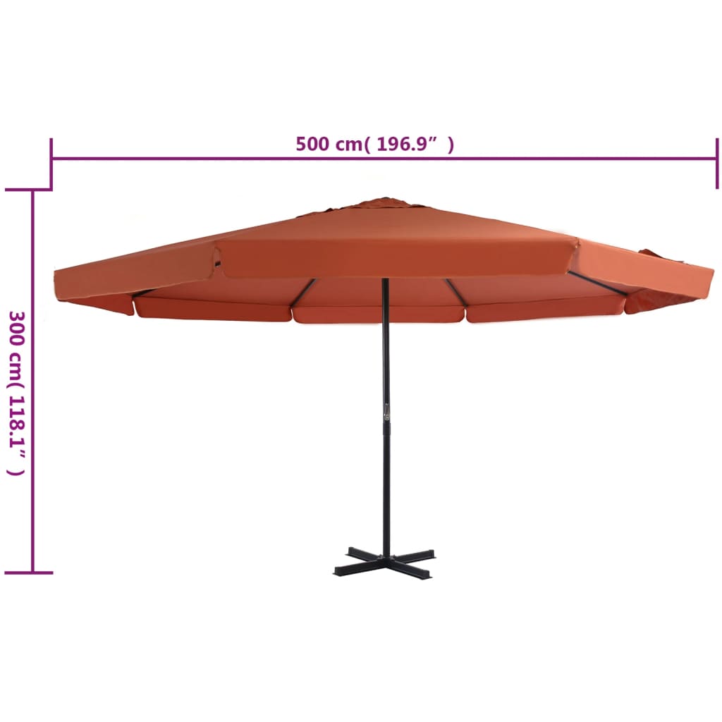 Sonnenschirm Aluminium-Mast -Rot