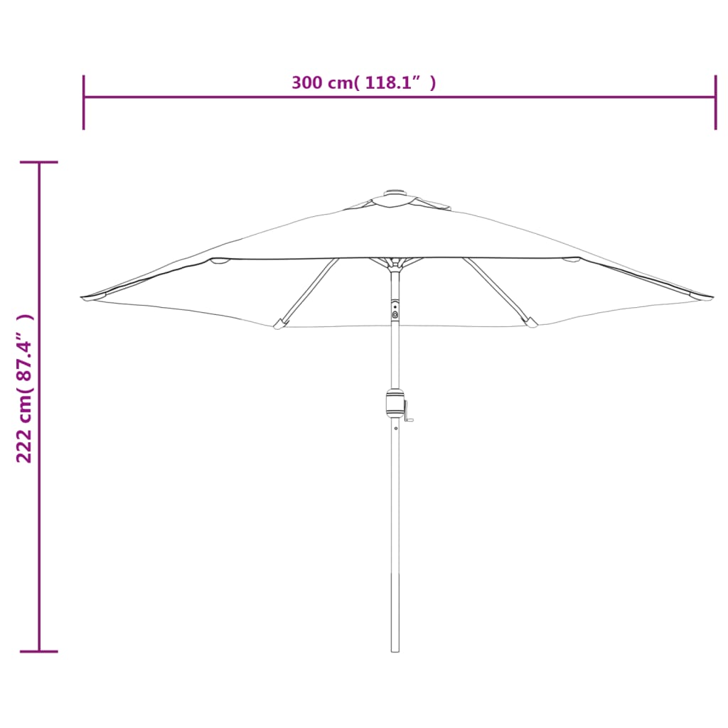 Sonnenschirm Mit Metall-Mast 300 Cm