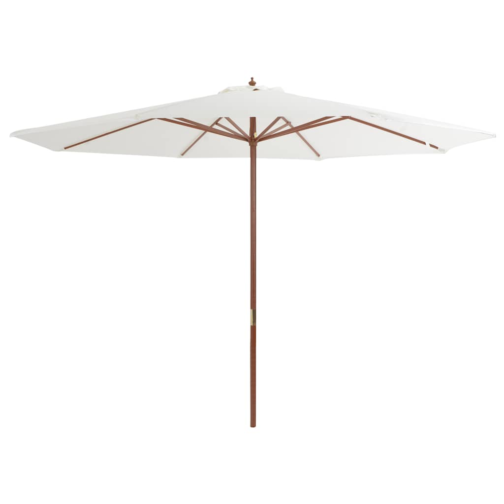 Sonnenschirm Mit Holzmast 350 Cm Sandweiß