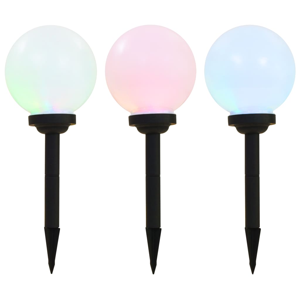 Outdoor Solarleuchten 3 Stück Led Kugelförmig Rgb