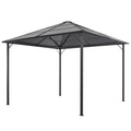 Gartenpavillon Mit Dach Aluminium 3×3 M Anthrazit