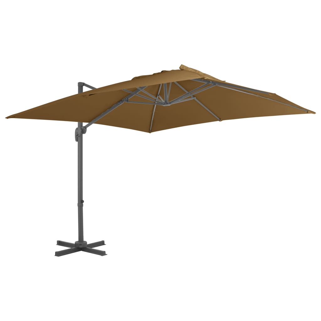 Ampelschirm Mit Aluminium-Mast Taupe