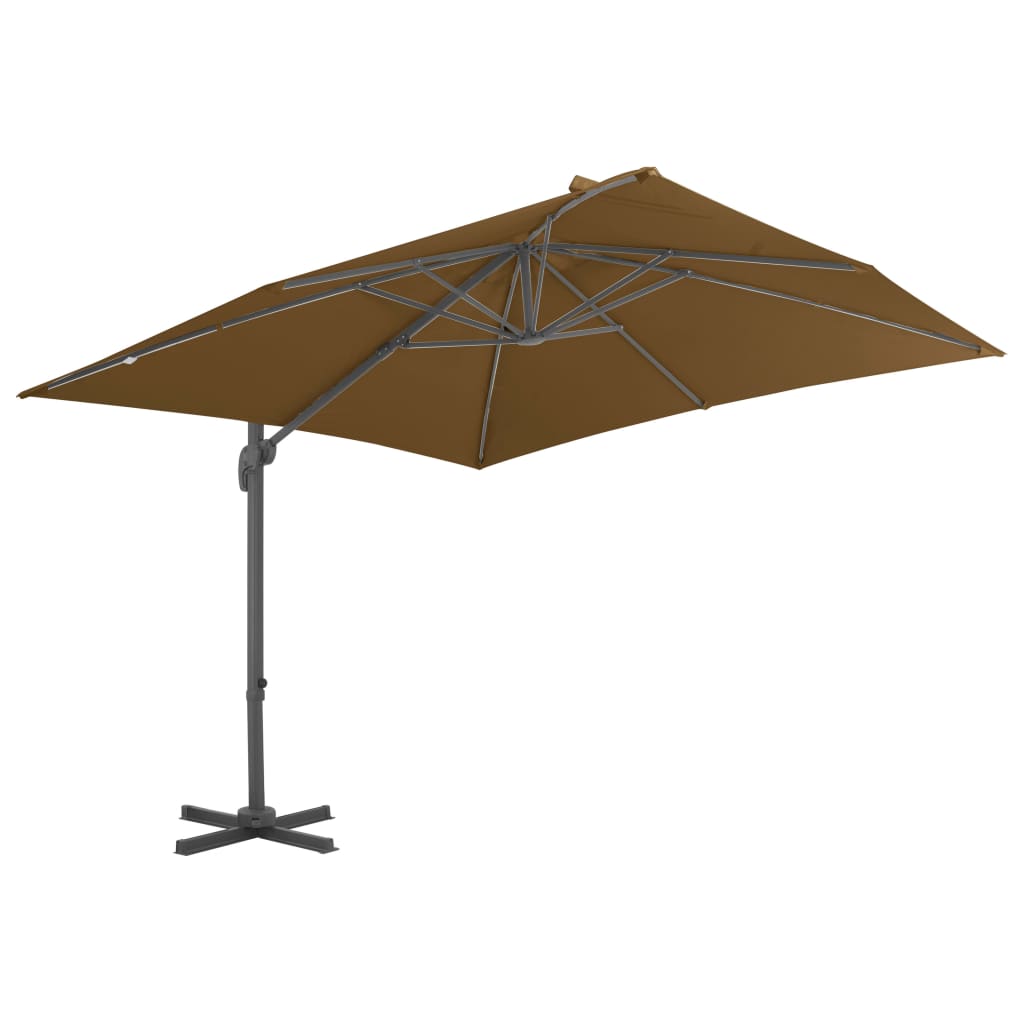 Ampelschirm Mit Aluminium-Mast Taupe