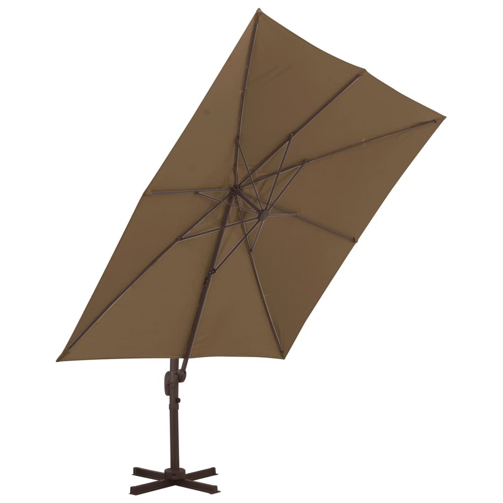 Ampelschirm Mit Aluminium-Mast Taupe