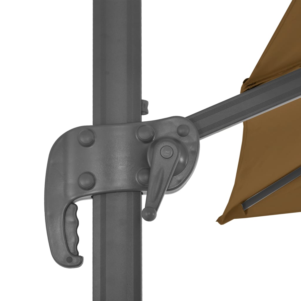 Ampelschirm Mit Aluminium-Mast Taupe