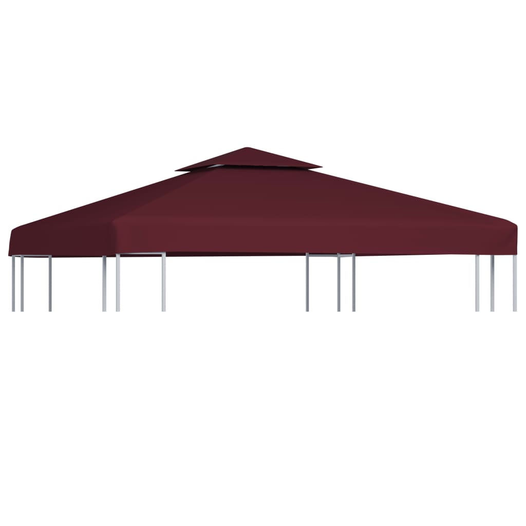Pavillon-Dach Mit Lüftungsdach 310 G/M² Bordeauxrot