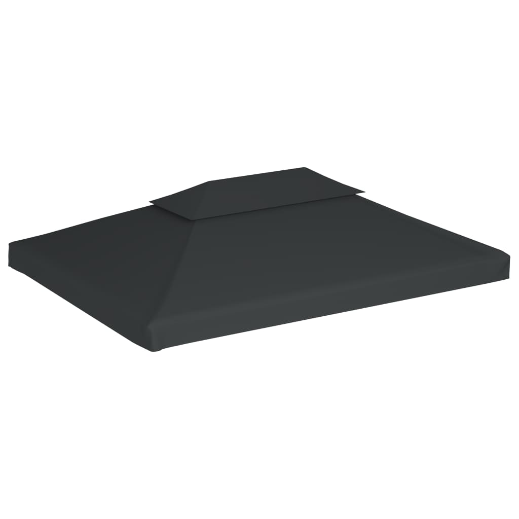 Pavillon-Dachplane Mit Kaminabzug 310 G/M² Anthrazit Dunkelgrau