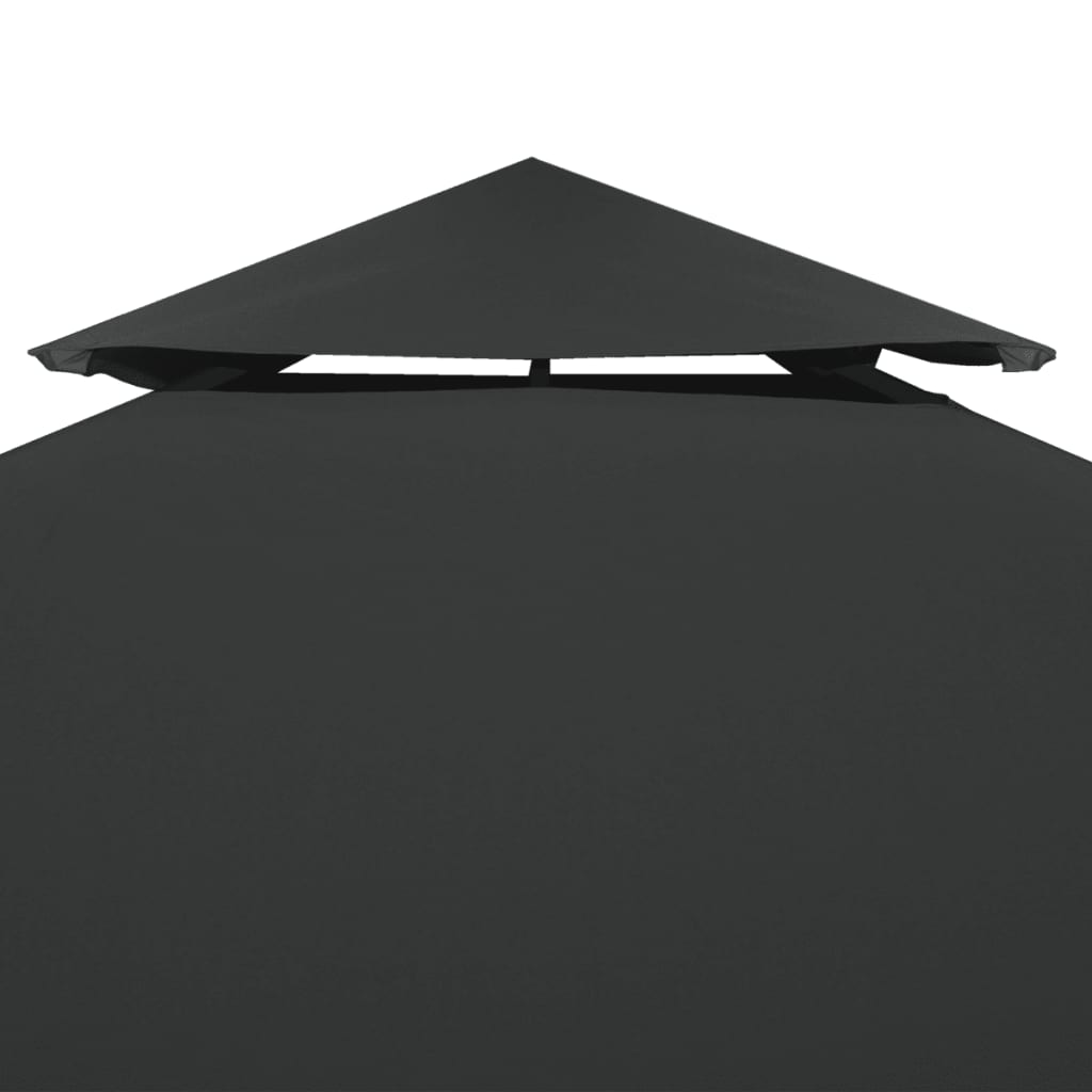 Pavillon-Dachplane Mit Kaminabzug 310 G/M² Anthrazit Dunkelgrau