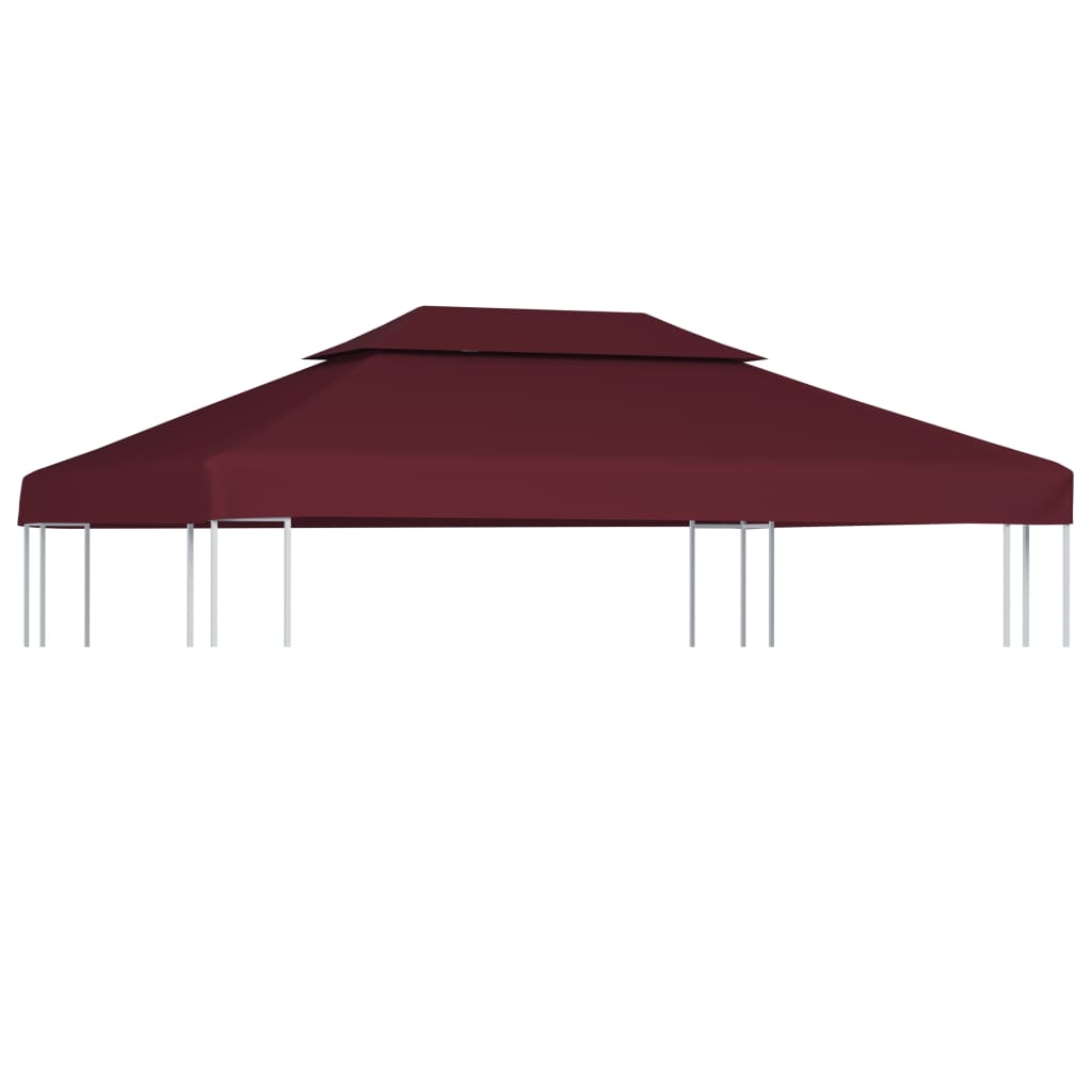 Pavillon-Dach Mit Lüftungsdach 310 G/M² Bordeauxrot