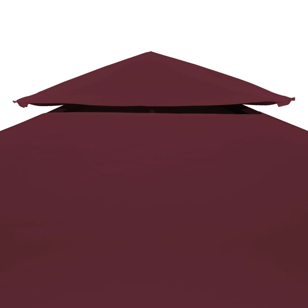 Pavillon-Dach Mit Lüftungsdach 310 G/M² Bordeauxrot