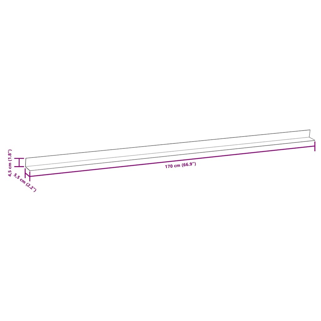 5 Stk. Verkleidungswinkel Verkleidungen Aluminium 170 Cm
