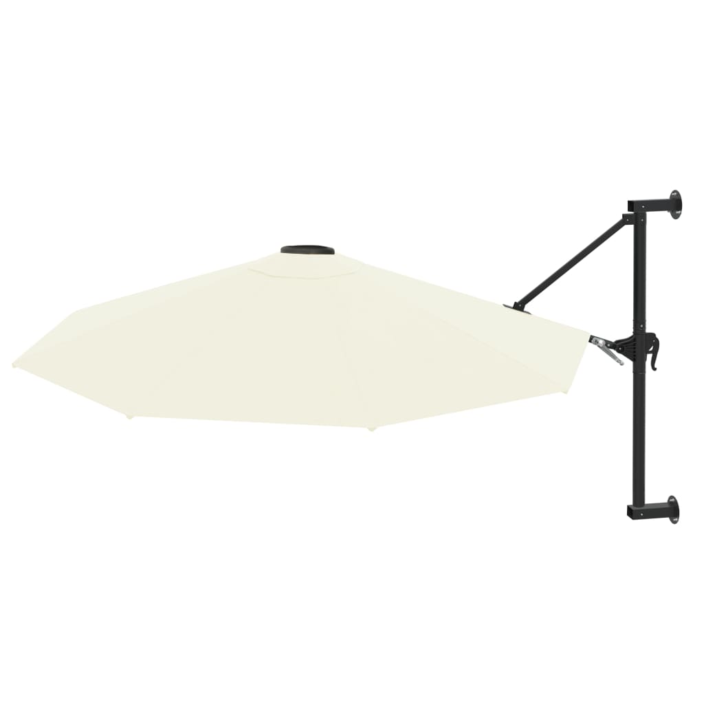 Sonnenschirm Zur Wandmontage Mit Metall-Mast 300 Cm Sandweiß