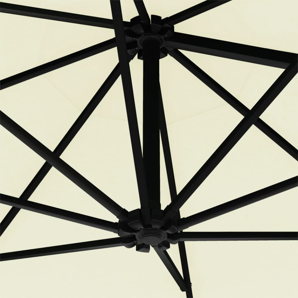 Sonnenschirm Zur Wandmontage Mit Metall-Mast 300 Cm Sandweiß