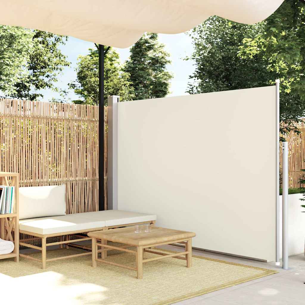 Ausziehbare Seitenmarkise 120×500 Cm Creme