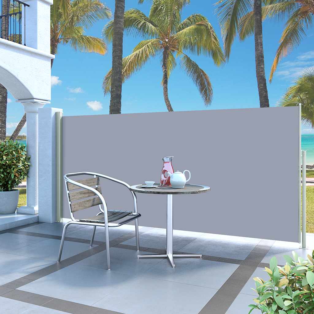 Seitenmarkise Ausziehbar 600X160 Cm Grau