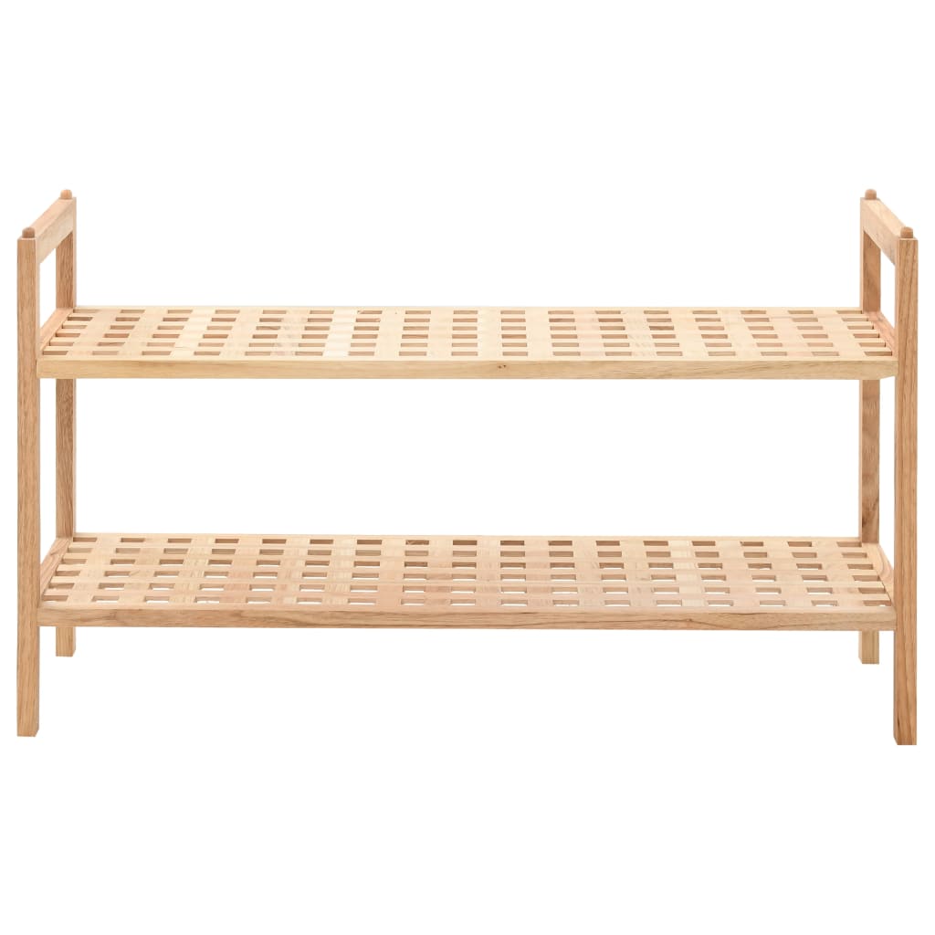 Schuhregal Walnussholz Massiv 69X26X40 Cm