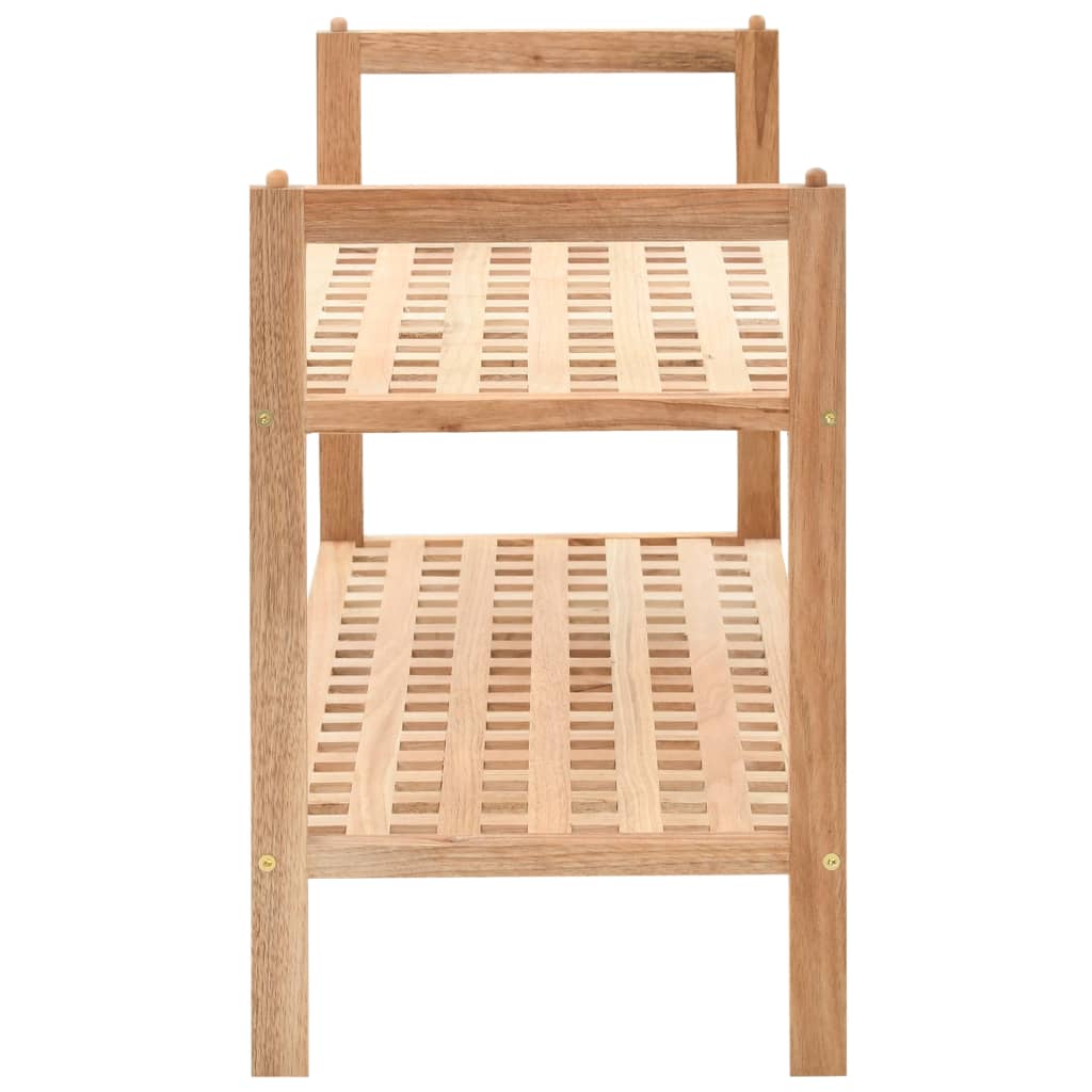 Schuhregal Walnussholz Massiv 69X26X40 Cm