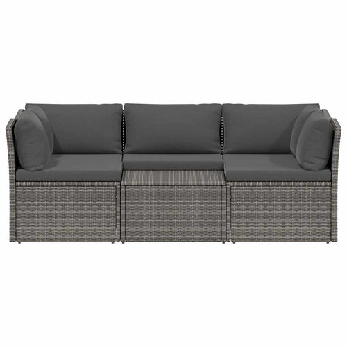 4-Tlg. Garten-Lounge-Set Mit Polstern Poly Rattan